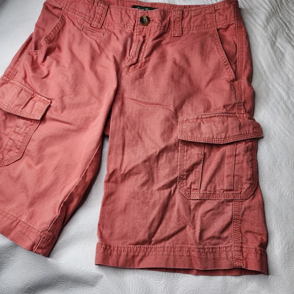 Eddie Bauer Cargo Shorts Mid Rise 100% Cotton Women's Size 4